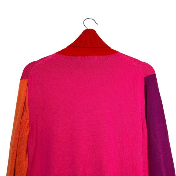 FACETASM Pink Wool Colorblocked Turtleneck Sweater Size 1 Or Small - Picture 6 of 12
